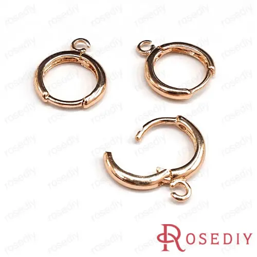 10 Pieces Diameter 12mm Champagne Gold Silver Platinum Color Round 10 Pieces Diameter 12mm Champagne Gold Silver Platinum Color Round Copper Earring Loops Diy Jewelry Accessories