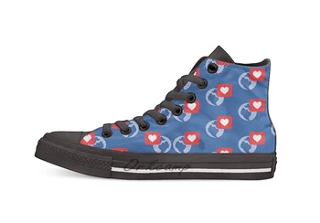 

Love notification Casual High Top Canvas shoes sneakers For Drop shipping