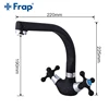 FRAP Kitchen Faucet dual handle 5 color spray painting kitchen sink faucet deck mounted cold and hot water mixer faucet tapware ► Photo 3/6