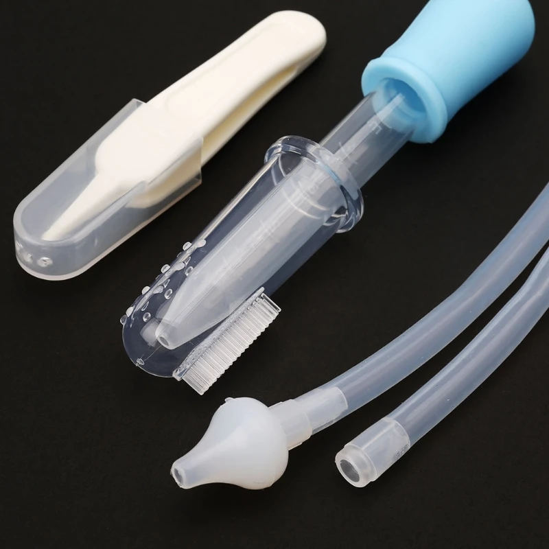 4Pcs Newborn Baby Care Kit Healthcare Nasal Aspirator Dropper Feeder Nursing Kit