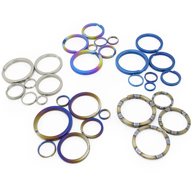 Vibrant Titanium Alloy Ultralight Key Ring - Durable, Rust-Free Outdoor Accessory
