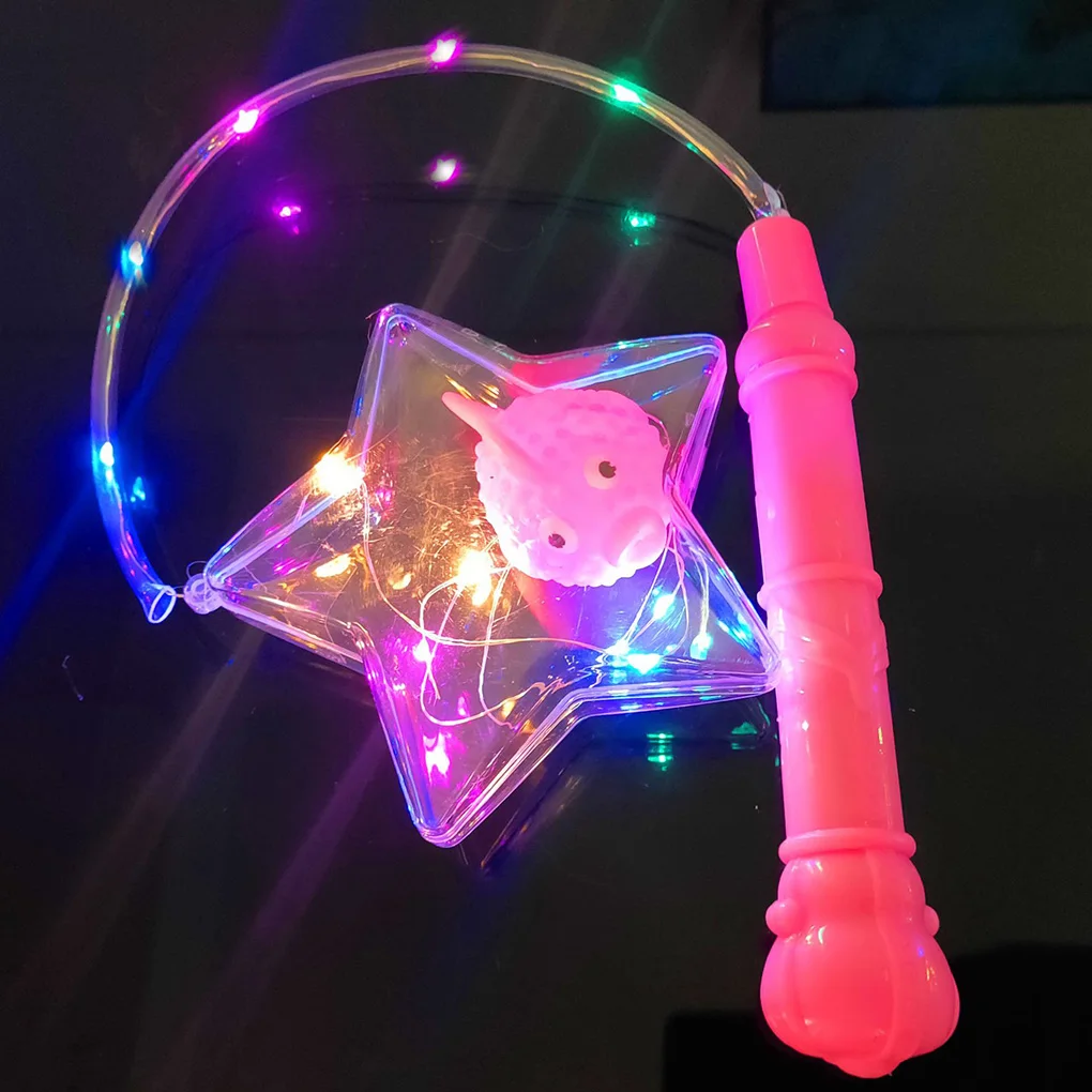 

Cartoon Cute Heart Xmas Tree Star Ball Shape LED Light Toy Luminous Lantern Plastic Party Glowing Light