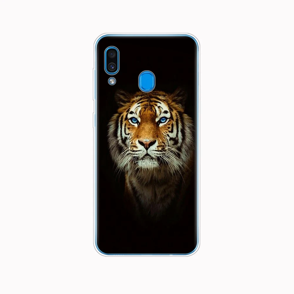 Силиконовый чехол для Samsung Galaxy A50 A10 A30 A30S A40 A70 A 50 бампер для телефона Волк тигр лев леопард медведь