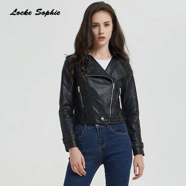 Women Plus size short jacket blazers 2019 Autumn PU leather Splicing faux fur Black Small Jacket ladies loose locomotive blazers