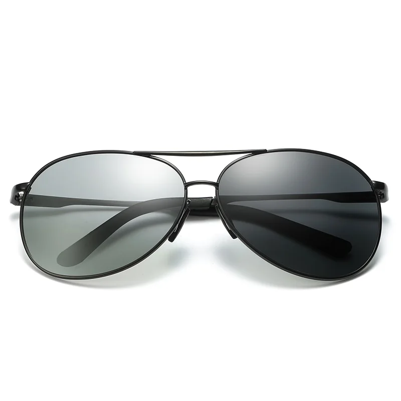 

2019 New Sunglasses Men Business Concise Style Polarized Photochromic Pilot Sunglasses Driving Chameleon Change Color UV400