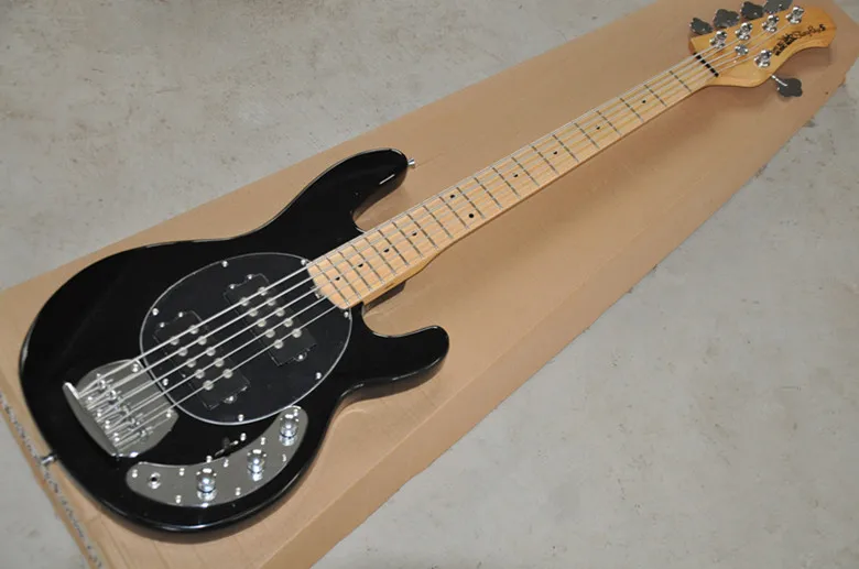 

Factory Custom Shop Black Music Man Ernie Ball Sting Ray 5 String Bass Guitar