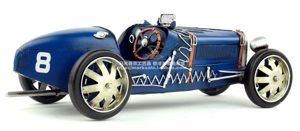 В 1924 bugatti TYPE35 винтажный Ретро классический автомобиль Оловянная пластина Bugatti 35 автомобиль