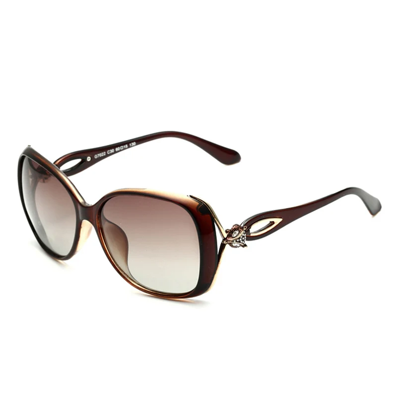 Новинка, VEITHDIA, Винтажные Солнцезащитные очки, женские, поляризационные линзы, солнцезащитные очки, женские, фирменный дизайн, gafas oculos de sol feminino VT7022 - Цвет линз: brown