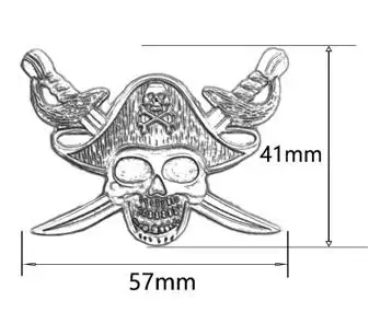 Роскошные Пираты Caribbe значок брошь череп мотоцикл брошки для байкеров для одежды шляпа ретро металлическая брошь на воротник