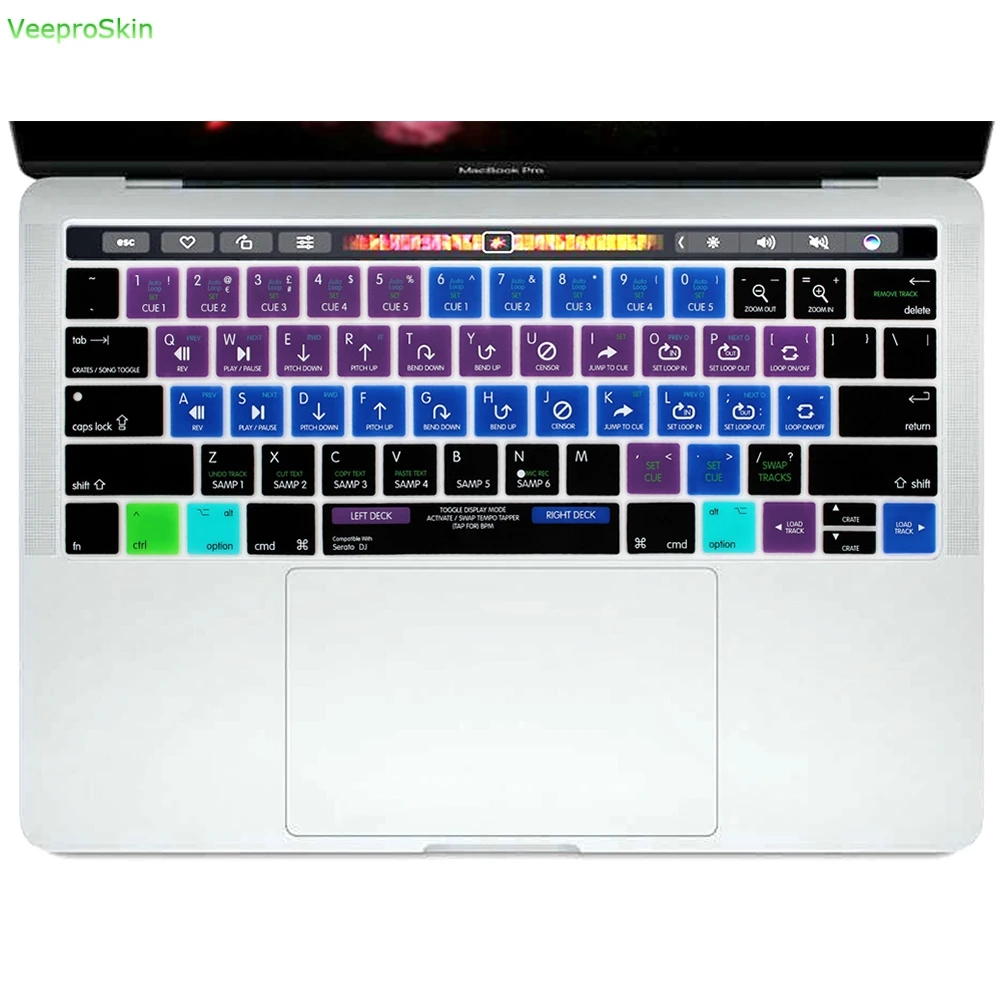 Силиконовый чехол-клавиатура Serato DJ для Macbook Pro 13 &quotA1706 15&quot A1707 2016/2017/2018 | Компьютеры
