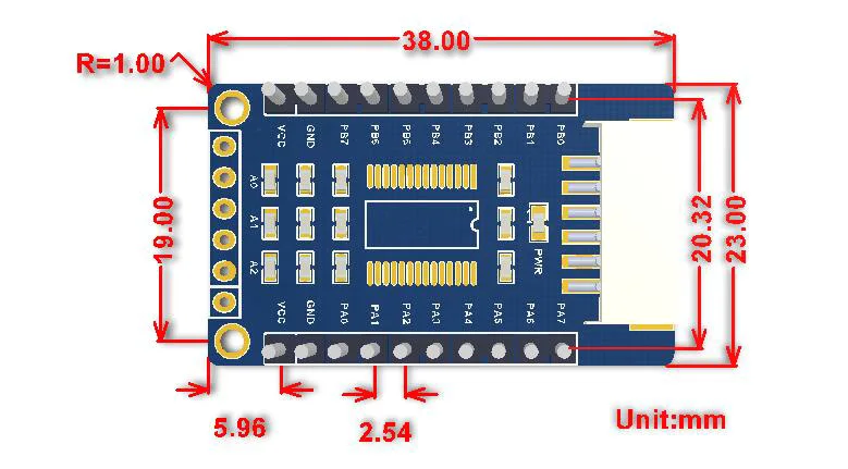 MCP23017-IO-Expansion-Board-size