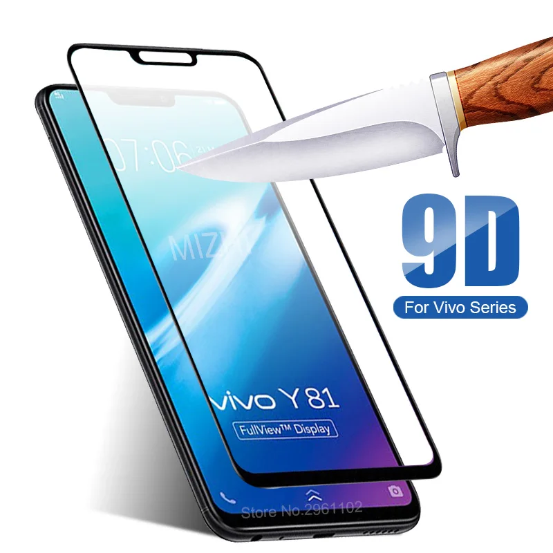 Закаленное стекло 9d для vivo y81 Защитное y83 y85 y97 v11 z3 x23 v9 v15 pro v15pro v 15 | Мобильные