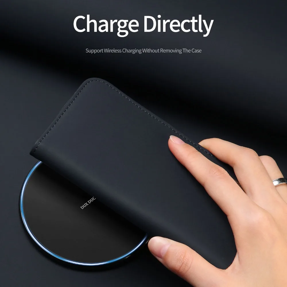 

NEWISDOM Original official For iphone xs max Case Leather NATURAL Wallet Flip Cases apple 7/8 Plus Cover Card Pocke xr black