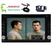 Android 6.0 Car DVD Player double two 2Din Car Stereo gps headunit multimedia player GPS Navigation FM Radio WiFi Dual Camera