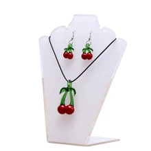 6 шт ожерелье кулон ювелирные изделия белая акриловая подставка держатель витрины 7,5x5