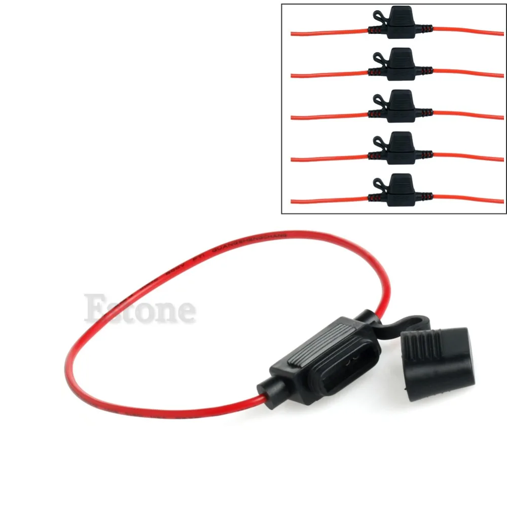 5 x In Line Mini Blade 12V 30A Fuses Holder Splash WaterProof For Car Bike Boat