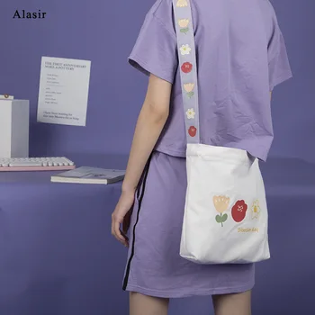 

Alasir Interesting Crossbody Bags for Women Artsy Cartoon Printing Canvas Shoulder Bag Summer Style Fruit Messenger Bags