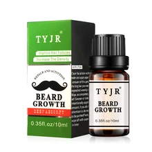 Aceite para el crecimiento de la barba TYJR pelo de barba esencia más gruesa TRATAMIENTO DE BIGOTE Sunburst producto de suero de alepecia para la barba(China)