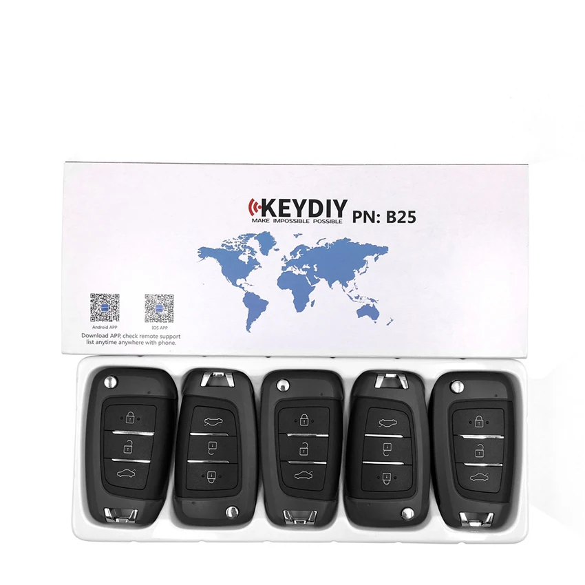 5 шт./лот, keydiy 3 кнопки B25 универсальный пульт дистанционного управления Управление Key b-серия для KD900 KD900+, URG200 KD-X2 мини KD