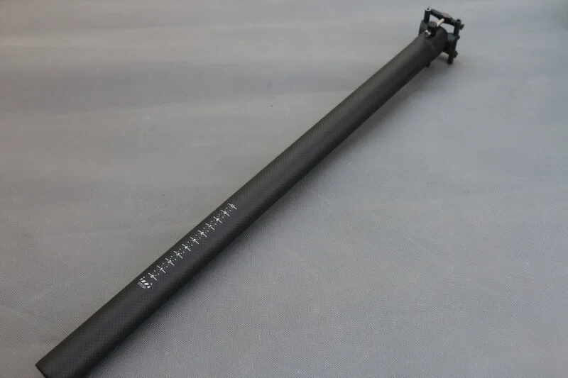 

TEMAIN 31.8/33.9mm*580/600mm Folding Bike Seatpost Mountain Road Bicycle 3K Full Carbon Fibre Seat Tube Cycling Integral Molding
