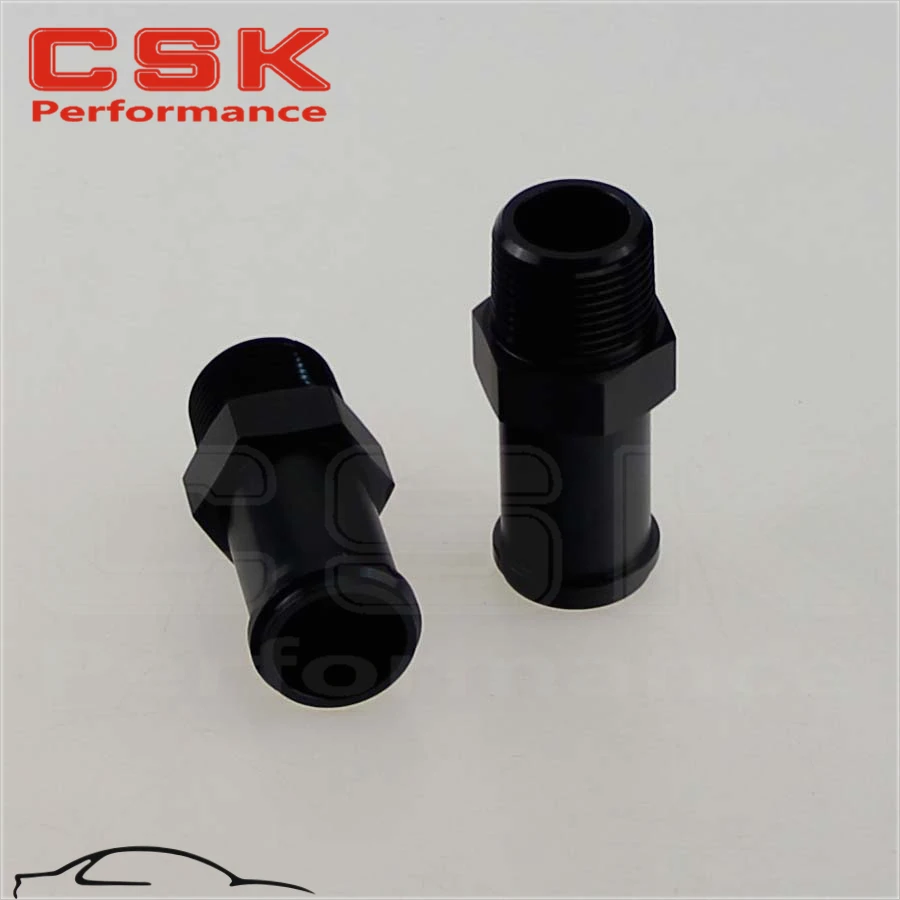2PCS ALUMINUM 3/4&quot NPT MALE STRAIGHT TO 1&quot HOSE BARB NIPPLE AN16 FITTING BLACK | Автомобили и мотоциклы