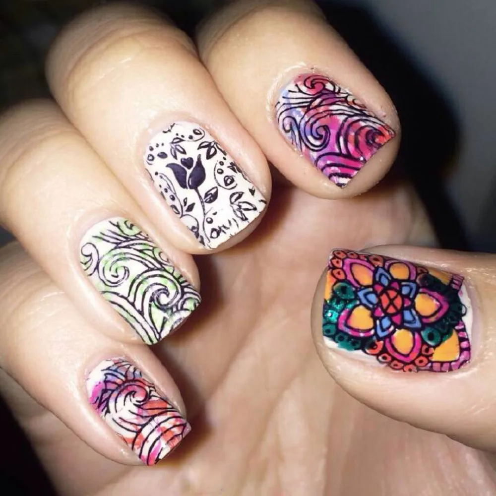 Fashion DIY Nail Art Stamp Stamping Plates Manicure Template Nail Stamping Plates Nail Art Stamp