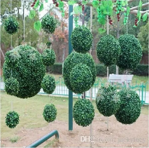 

40CM 16inch artificial Plastic Milan Grass boxwood ball kissing ball for Garden Home Decor Wedding Christmas Bar Party Decor