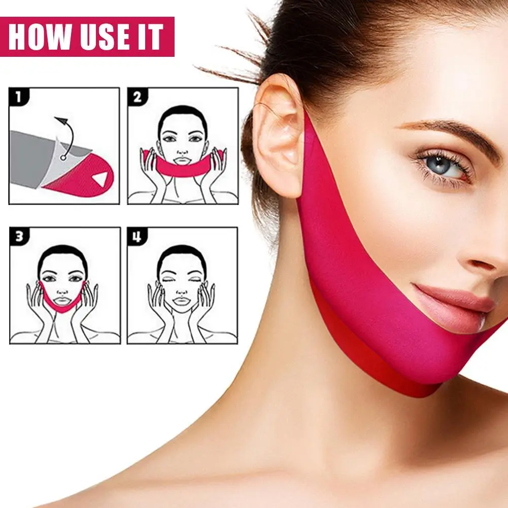 V Shape Lifting Facial Mask Face Slim Chin Check Neck Lift Peel-off Mask V Shaper Facial Slimming Bandage Mask Skin Care