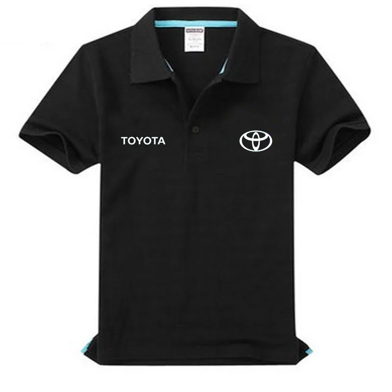 Брендовая одежда Toyota тенниска с логотипом Повседневное одноцветное Мужское поло рубашка короткий рукав высокое качество
