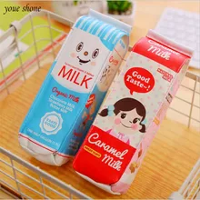 

1Pcs/lot Pencil Case Cute Kawaii Milk Bottle PU Pencil Bag Korea Stationery Meterial For Office School Gift Novelty Supplies