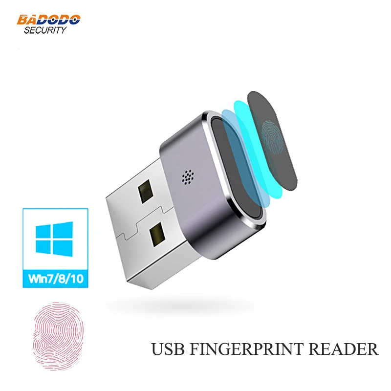 Алюминиевый мини USB считыватель отпечатков пальцев Модуль устройства для Windows 7,8, 10 hello биометрический ключ безопасности PC файл безопасности