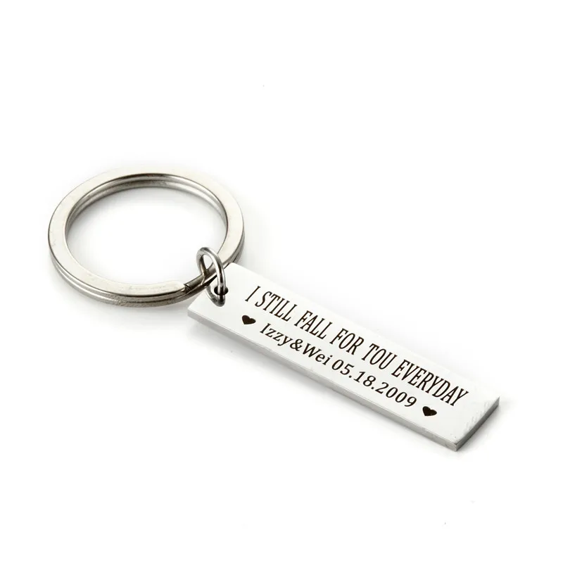 

Any Name Engraved Custom Keychain Customized Key Chain Graduation 2019 Keychains Car Key Ring Bag Charm Personalized Jewelry
