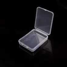 1 шт. практические Маленькая прозрачная коробка для хранения Контейнер для коллекции с крышкой прозрачный Пластик прозрачные ящики для хранения