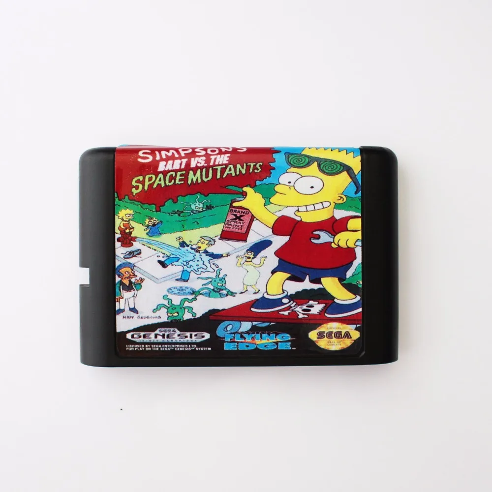 

The Simpsons Bart Vs. The Space Mutants 16 bit SEGA MD Game Card For Sega Mega Drive For Genesis