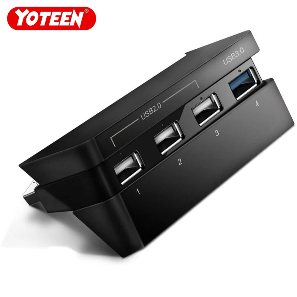 

For PS4 Slim USB 3.0 USB 2.0 Super Transfer Speed Charger Controller Splitter Expansion Adapter With LED Light 4 USB Port Hub