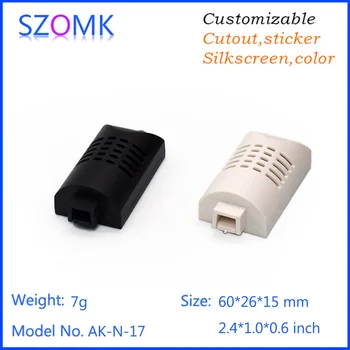 

4 pieces a lot plastic temperature sensor / humidity sensor enclosure 61x26x17mm abs sensor housing case for szomk housing