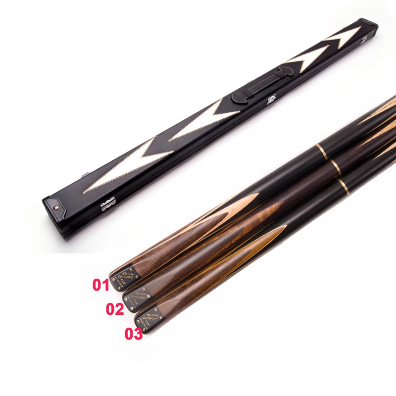 Free shipping 1pc 9.5mm Snooker Cue Sticks 3/4 Joint with four sides inlay+ snooker cue case set High quality | Спорт и развлечения