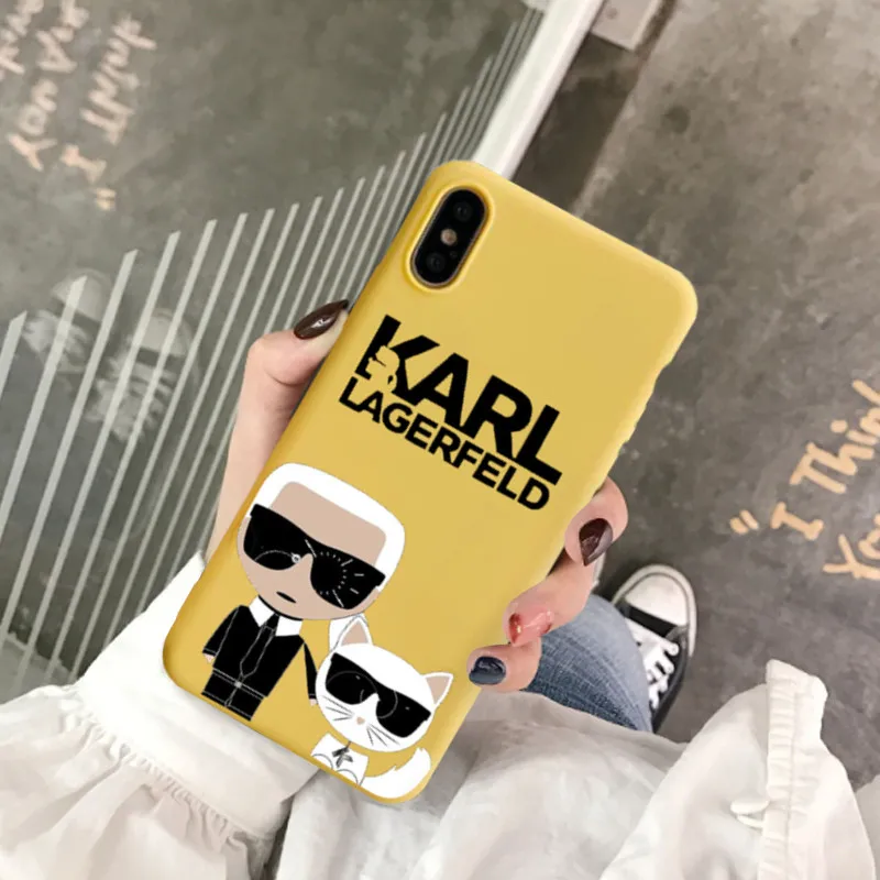 GYKZ Karl Lagerfeld teléfono casos para iPhone X XS X MAX X XR 7 6 6 s 8 Plus moda mate funda trasera suave TPU para iPhone 8 Cat Coque GYKZ Karl Lagerfeld teléfono casos para iPhone X XS X MAX X XR 7 6 6 s 8 Plus moda mate funda trasera suave TPU para iPhone 8 Cat Coque