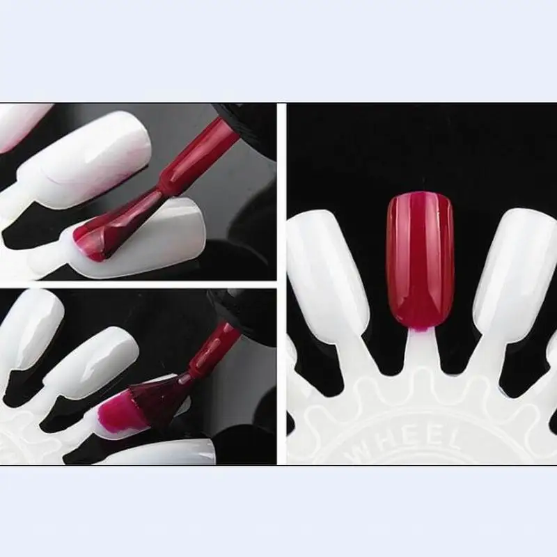 

High quality fake nail tips color plate display panel round mould as manicure practice display board beauty nail art salon thing