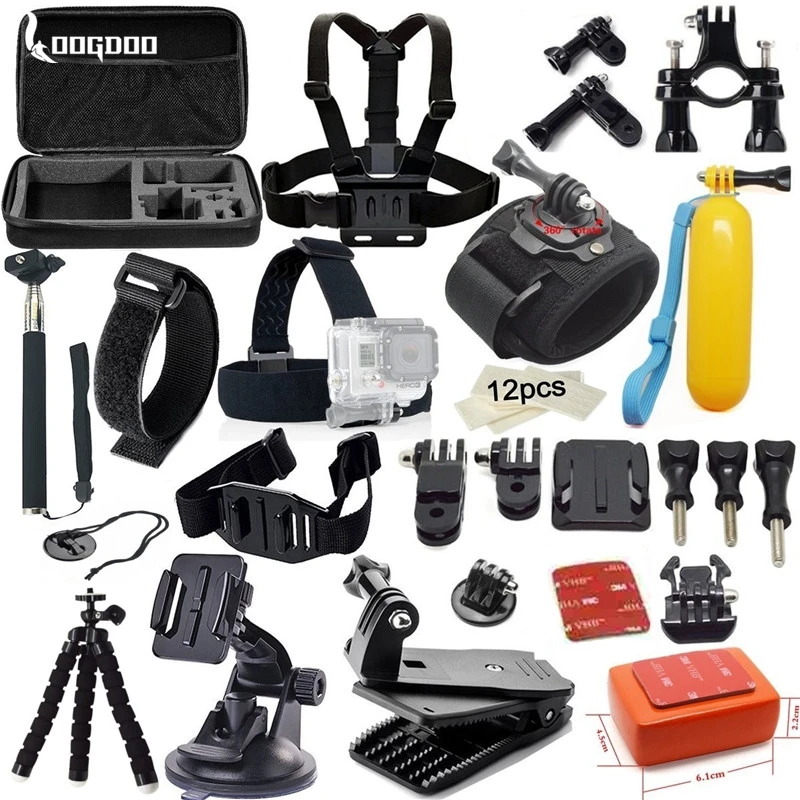 Prix pour Loogdoo pour gopro accessoires ensemble approprié pour go pro hero 5 5S 4 4S 3 3 + 2 1 xiaomi yi 2 sjcam sj4000 sj5000 action caméra tz05 Prix pour Loogdoo pour gopro accessoires ensemble approprié pour go pro hero 5 5S 4 4S 3 3 + 2 1 xiaomi yi 2 sjcam sj4000 sj5000 action caméra tz05
