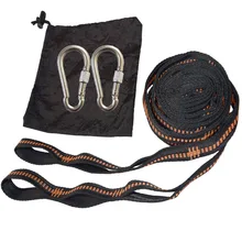 2 PCS Essential Can Hold 2000kg Out Door Camping Hiking Hammock Hanging Belt Hammock Strap Rope Accessories Load Bind Rope