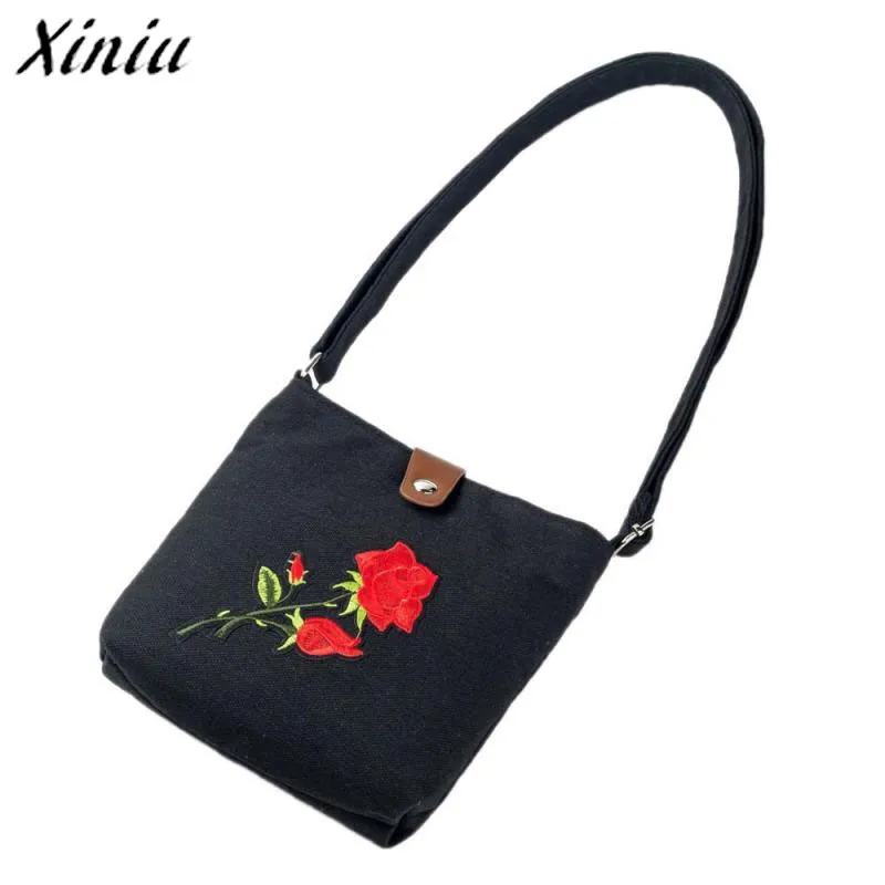 

Xiniu Canvas Fashion Clutch Pouch Women Embroidery Shoulder Bags Postman Package Casual Female Handbags Ladies Messenger Bag