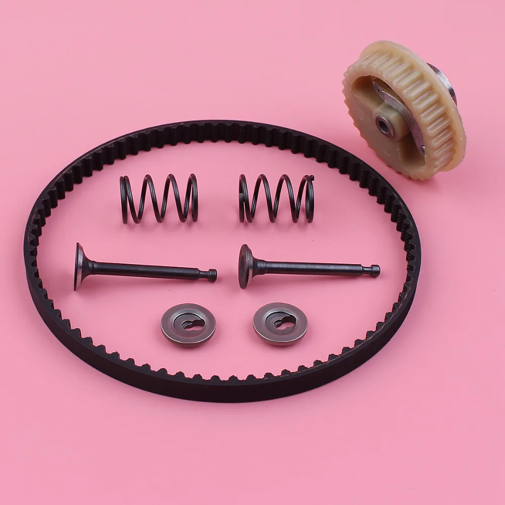 Timing Belt Camshaft Pulley Valve Spring Retainer Set For Honda GX35 GX 35 4 Stroke Engine Motor Lawn Mower Trimmer Part Timing Belt Camshaft Pulley Valve Spring Retainer Set For Honda GX35 GX 35 4 Stroke Engine Motor Lawn Mower Trimmer Part
