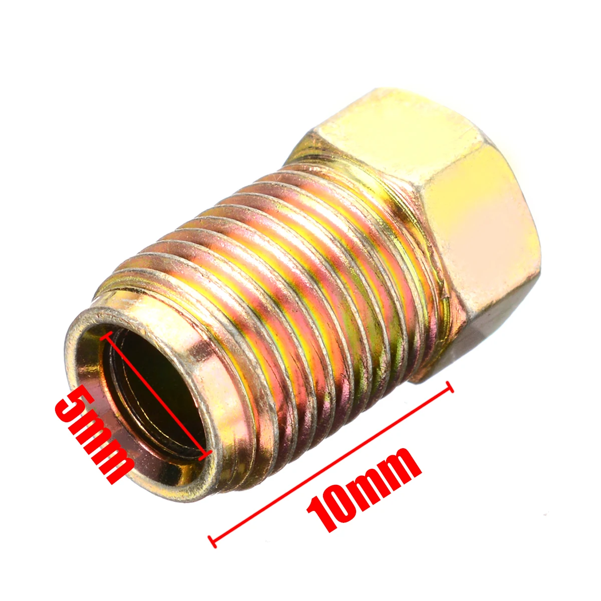 Durable 10pcs/set 10mm x 1mm Male Short Brake Pipe Screw Nuts for 3/16" Metric Pipe Replacement Parts Nuts Bolts