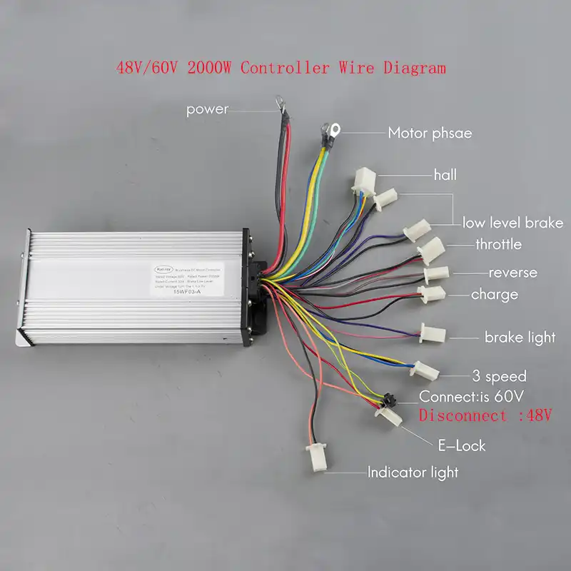 New 48V//60V 1800W Brushless Motor Controller For EBike Scooter Electric Bicycles