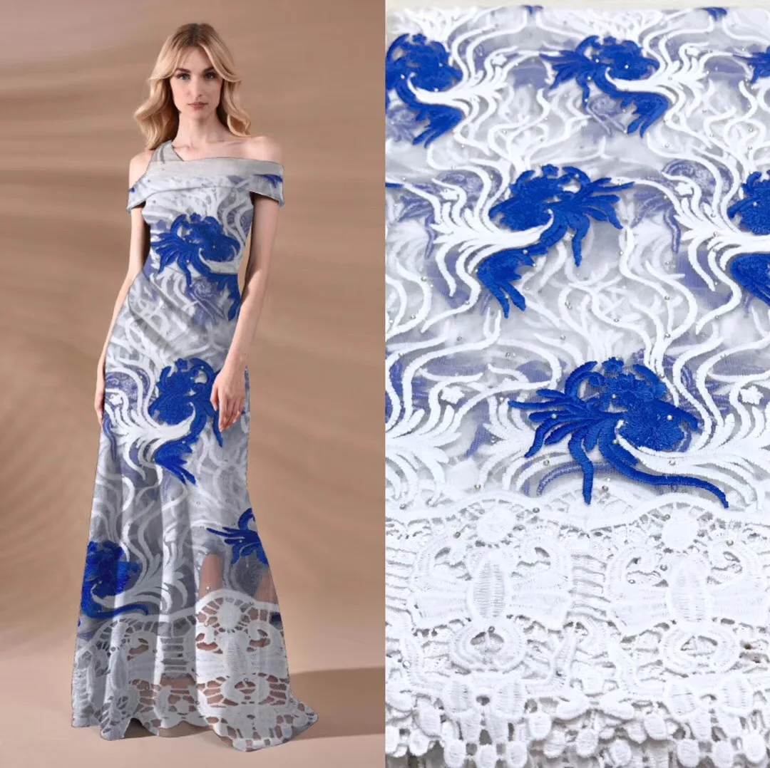 

African Lace Fabric 2018 Embroidered Nigerian Laces Fabric Bridal High Quality French Tulle Lace Fabric For Wedding Party B1