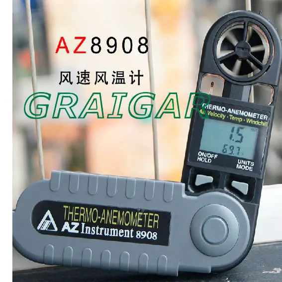 

AZ8908 Handheld Pocket wind speed range1.1-20m/s wind speed 0.1m/s digital anemometer wind speed meter