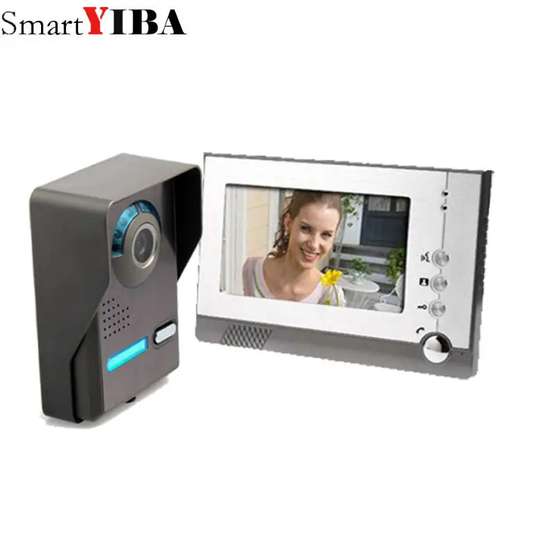 

SmartYIBA 7 inch LCD TFT Color Video door phone Intercom system 700TVL camera outdoor with waterproof camera IR Night