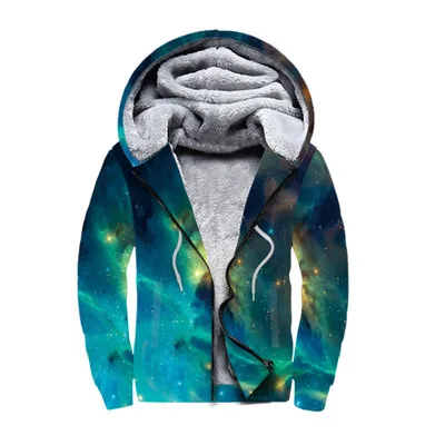 

Man zipper hoodies digital printed sky green thick autumn winter hooded hoodies, free design, dropshiping home