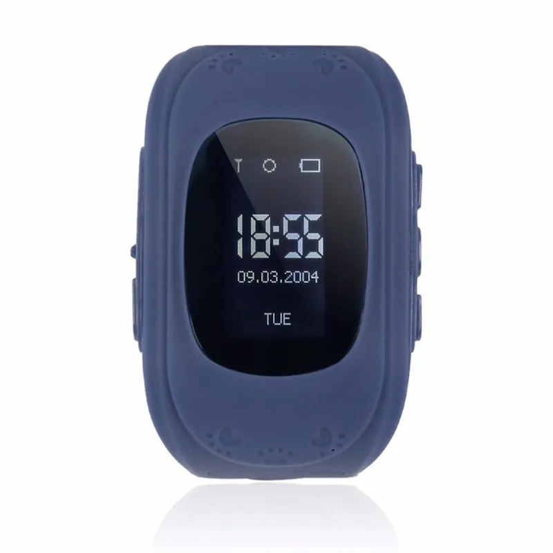 Q50 OLED Screen GPS Smart Kids Watches SOS Call Location Finder Locator Tracker for Child Anti Lost Monitor Baby Watch for IOS - Цвет: blue